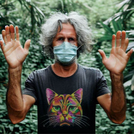 Farbenfroher, trauriger T - Shirt