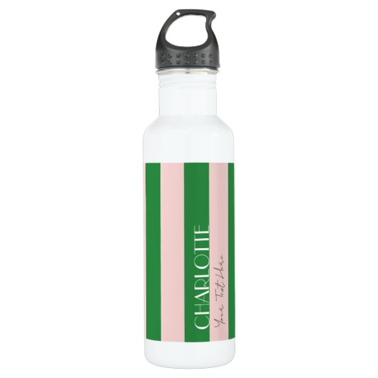 Farbenfroher, trendiger, grüner Farbblock Moderne  Edelstahlflasche (Vorderseite)