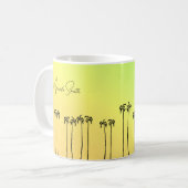 Farbenfroher, trendiger tropischer Sommer Kaffeetasse (Vorderseite Links)