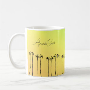 Farbenfroher, trendiger tropischer Sommer Kaffeetasse