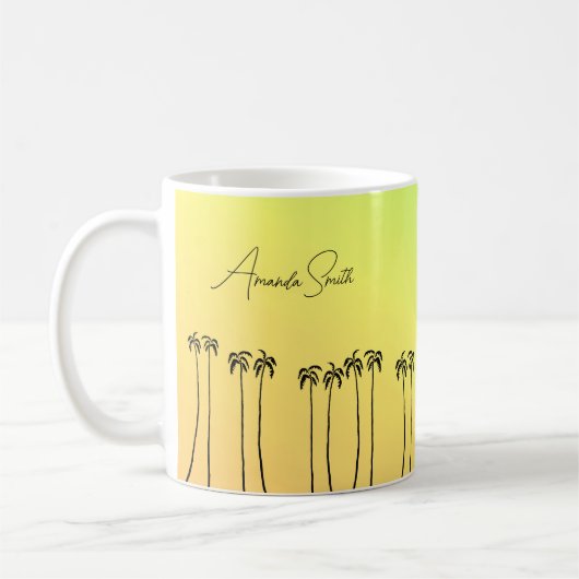Farbenfroher, trendiger tropischer Sommer Kaffeetasse (Links)