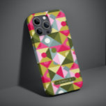 Farbenfroher Trendy Modern Girl Pattern Individuel Case-Mate iPhone 14 Plus Hülle<br><div class="desc">Der Personalisierte Smartphone iPhone Case mit seinem farbenfrohen,  trendigen Design in Rosa,  Grün und Blau zeichnet sich durch ein farbenfrohes geometrisches Muster aus. Der personalisierte Name der Smartphone-iPhone-Box in modernen Schrift-Typografie. Perfekt zum Geburtstag,  Weihnachten,  Muttertag,  Schwester,  beste Freundin und vieles mehr. Entworfen von © Evco Studio www.zazzle.com/store/evcostudio</div>