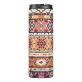 Farbenfroher tribaler Stil, lebendiges nahtloses M Thermosbecher (Rückseite)
