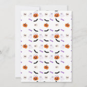 Farbenfroher Trick oder das Halloween-Party eines  Einladung (Rückseite)