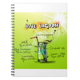 Farbenfroher Tropencocktail Notizblock
