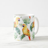 Farbenfroher Tropenpapagei Kaffeetasse (VorderseiteRechts)