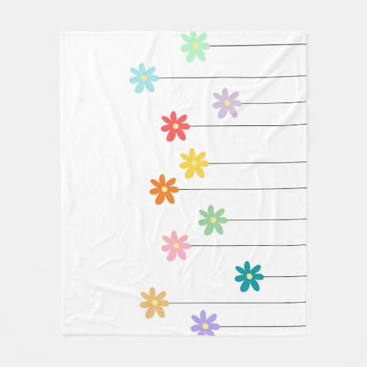 Farbenfroher tropischer Blumen Botanischer Frühlin Fleecedecke (Vorderseite)