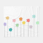 Farbenfroher tropischer Blumen Botanischer Frühlin Fleecedecke (Vorderseite (Horizontal))