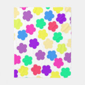 Farbenfroher tropischer Blumen Botanischer Frühlin Fleecedecke (Vorderseite)