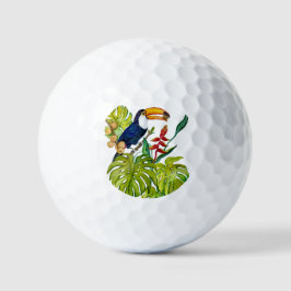 Farbenfroher Tukan Aquarell Tropenvogel Golfball