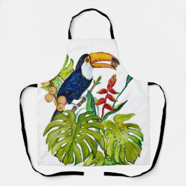 Farbenfroher Tukan Aquarell Tropenvogel Schürze