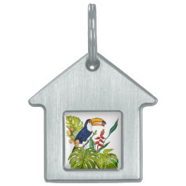 Farbenfroher Tukan Aquarell Tropenvogel Tiermarke