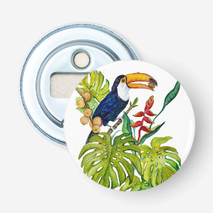 Farbenfroher Tukan Aquarell Tropischer Vogel Flaschenöffner