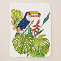 Farbenfroher Tukan Aquarell Tropischer Vogel