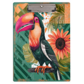 Farbenfroher Tukan im Dschungel Klemmbrett (Vorderseite)