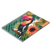 Farbenfroher Tukan im Dschungel Notizblock (Linke Seite)