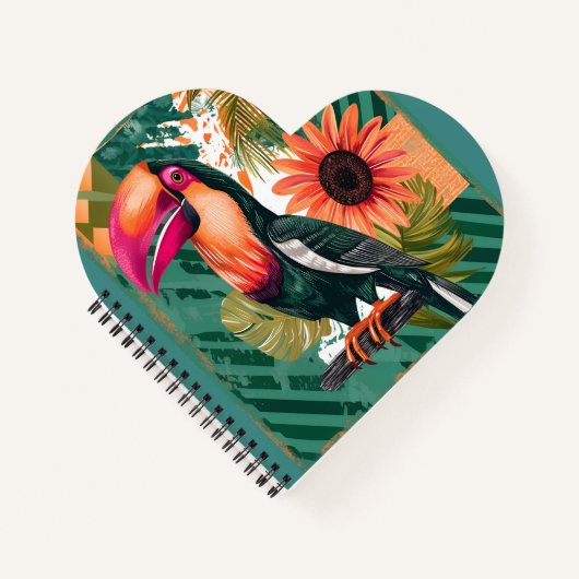 Farbenfroher Tukan im Dschungel Notizblock (Vorderseite)