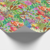 Farbenfroher und heller bezauberter Wald Geschenkpapier (Ecke)