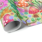 Farbenfroher und heller bezauberter Wald Geschenkpapier (Rolleneckpunkt)