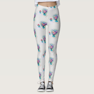 Farbenfroher und lebendiger Blumenstrauß Leggings