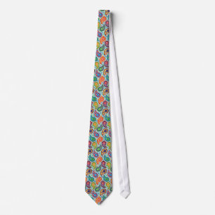 Farbenfroher vintage Paisley weicher blauer Hinter Krawatte