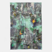 Farbenfroher virtueller Rock dominiert grau bis gr Geschirrtuch (Vertikal)