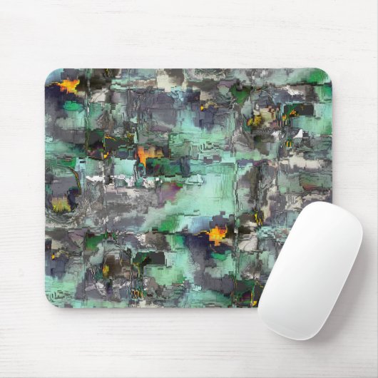 Farbenfroher virtueller Rock dominiert grau bis gr Mousepad (Mit Mouse)