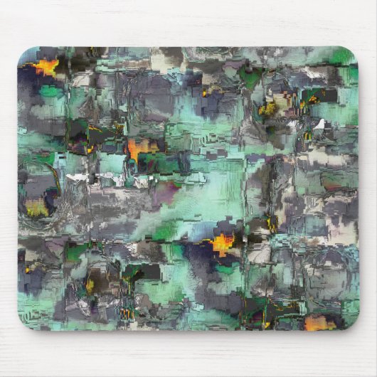Farbenfroher virtueller Rock dominiert grau bis gr Mousepad (Vorne)