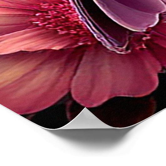 Farbenfroher Vogel auf dem Zweig Poster (Ecke)