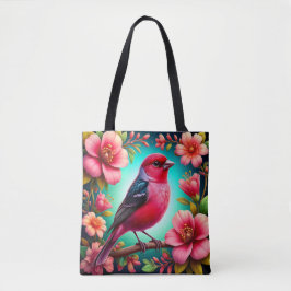 Farbenfroher Vogel auf dem Zweig Tasche