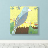 Farbenfroher Vogel auf einem Wirt Leinwanddruck (Insitu (Holzboden))