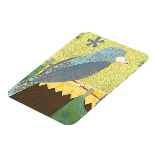 Farbenfroher Vogel auf einem Wirt Magnet (Linke Seite)