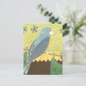 Farbenfroher Vogel auf einem Wirt Postkarte (Stehend Vorderseite)