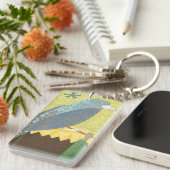 Farbenfroher Vogel auf einem Wirt Schlüsselanhänger (Vorderseite rechts)