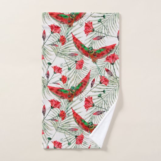 Farbenfroher Vogel des Paradieses stilvoll Badhandtuch Set (Handtuch)
