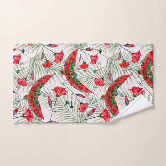 Farbenfroher Vogel des Paradieses stilvoll Badhandtuch Set (Handtuch)