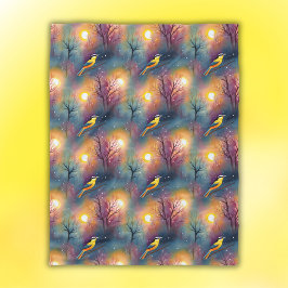 Farbenfroher Vogel im Baum mit Sonnenschein | Fleecedecke