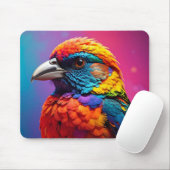 farbenfroher Vogel Mousepad (Mit Mouse)