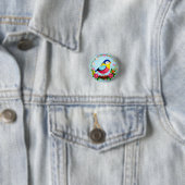 Farbenfroher Vogel umgeben von Blume Kraut Button (Beispiel)