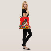 Farbenfroher Vogel unter Blume Tasche (Am Model)