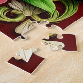 Farbenfroher Vogel unter lebhaften Blume Puzzle (Seite)
