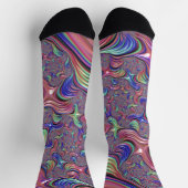 Farbenfroher Vortex Abstract Trippy Spiral Fraktal Socken (Oben)