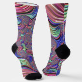 Farbenfroher Vortex Abstract Trippy Spiral Fraktal Socken (Gewinkelt)