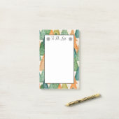 Farbenfroher Wald von Evergreen Weihnachten zu tun Post-it Klebezettel (Auf Schreibtisch)