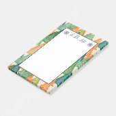 Farbenfroher Wald von Evergreen Weihnachten zu tun Post-it Klebezettel (angewinkelt)