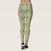Farbenfroher Wald von Evergreen Weihnachtsbaumen Leggings (Rückseite)