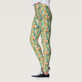 Farbenfroher Wald von Evergreen Weihnachtsbaumen Leggings (Links)