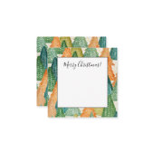 Farbenfroher Wald von Evergreen Weihnachtsbaumen Mitteilungskarte (Vorderseite/Rückseite Beispiel)