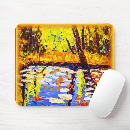 Farbenfroher Waldsumpf. Jetzt kaufen Mousepad (Mit Mouse)