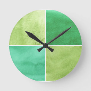 farbenfroher Wasserfarbenhintergrund für Ihre 6 Runde Wanduhr